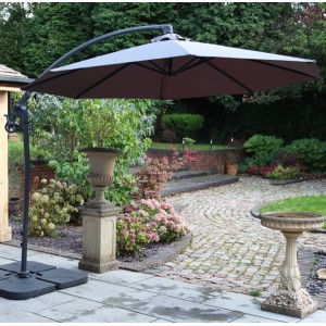 3m Grey Rotating Cantilever Parasol